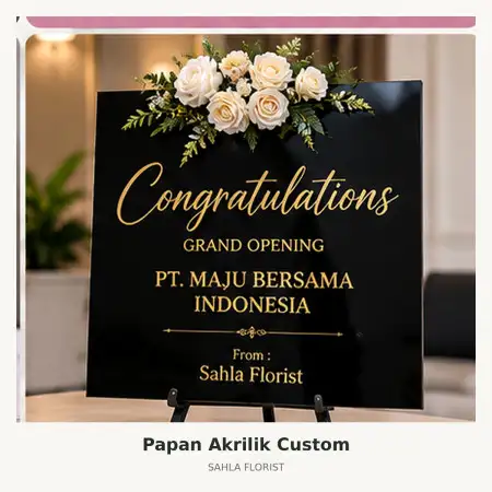 Papan Bunga Akrilik Cihampelas